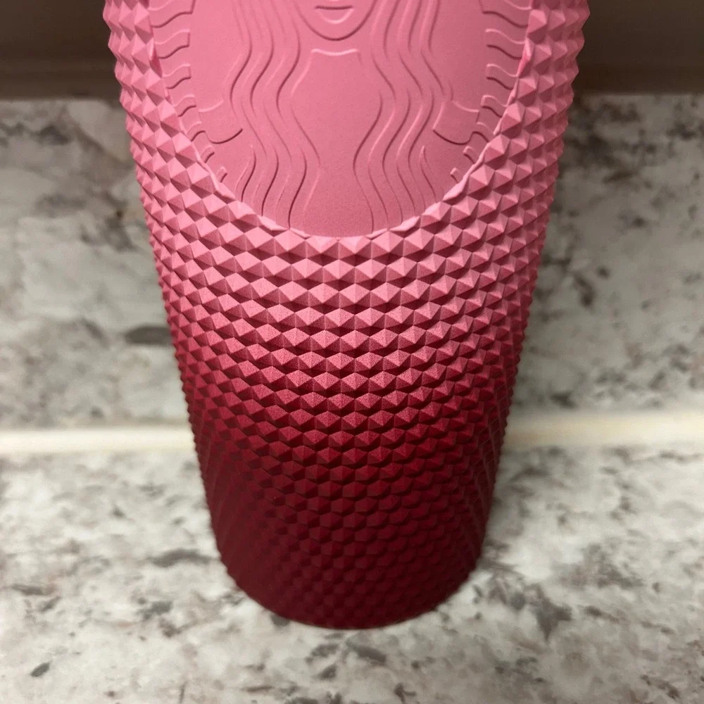 Starbucks Studded Tumbler 24oz Pink Red Ombre Venti Cold Cup‎ 2022 Collection